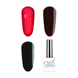 theGELBOTTLE Burgundy Tortie Nail Art Kit with Cherry Glass, Manor, Jet Black and Blooming Gel