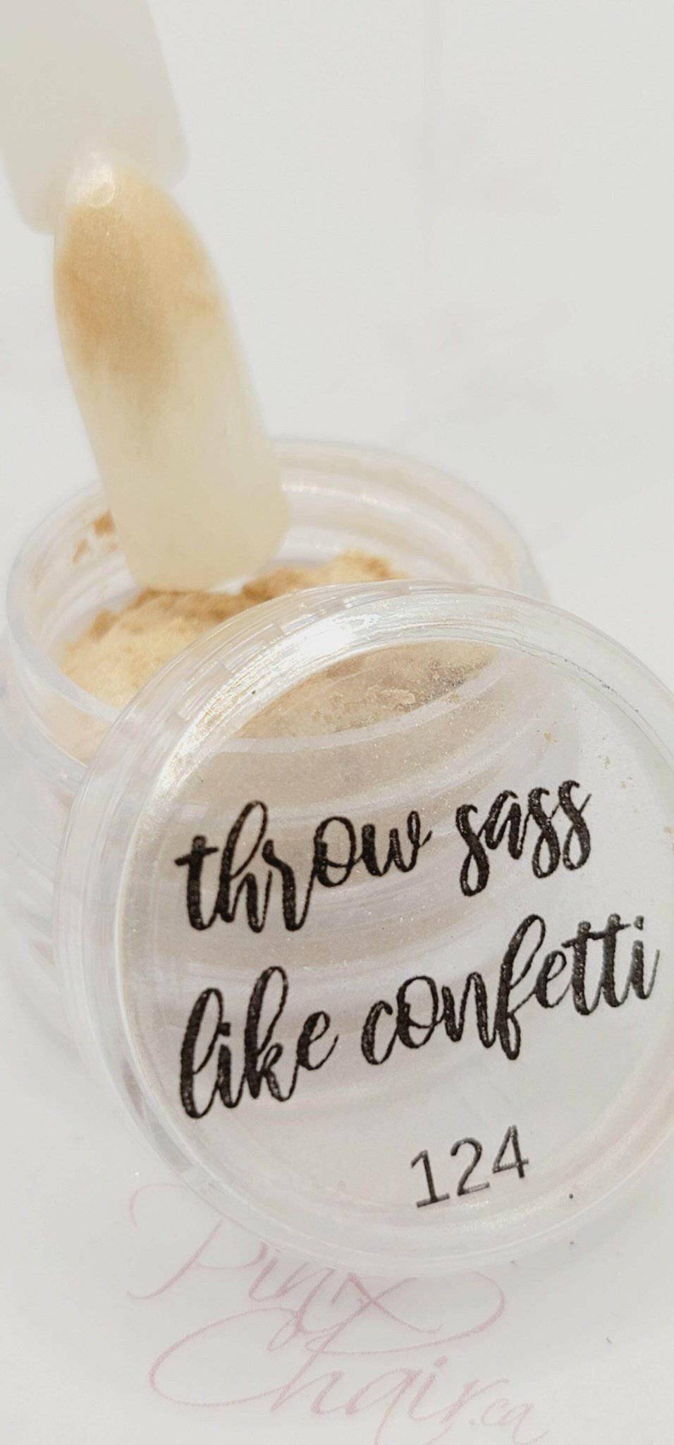 Throw Sass like Confetti, Pigment by thePINKchair - thePINKchair.ca - Nail Art - thePINKchair nail studio
