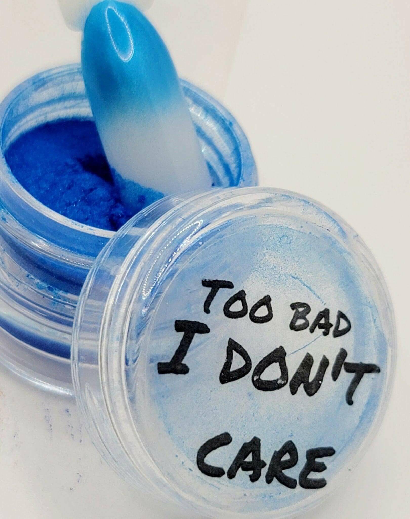 Too Bad I Don't Care, Pigment (466) by thePINKchair - thePINKchair.ca - Nail Art - thePINKchair nail studio