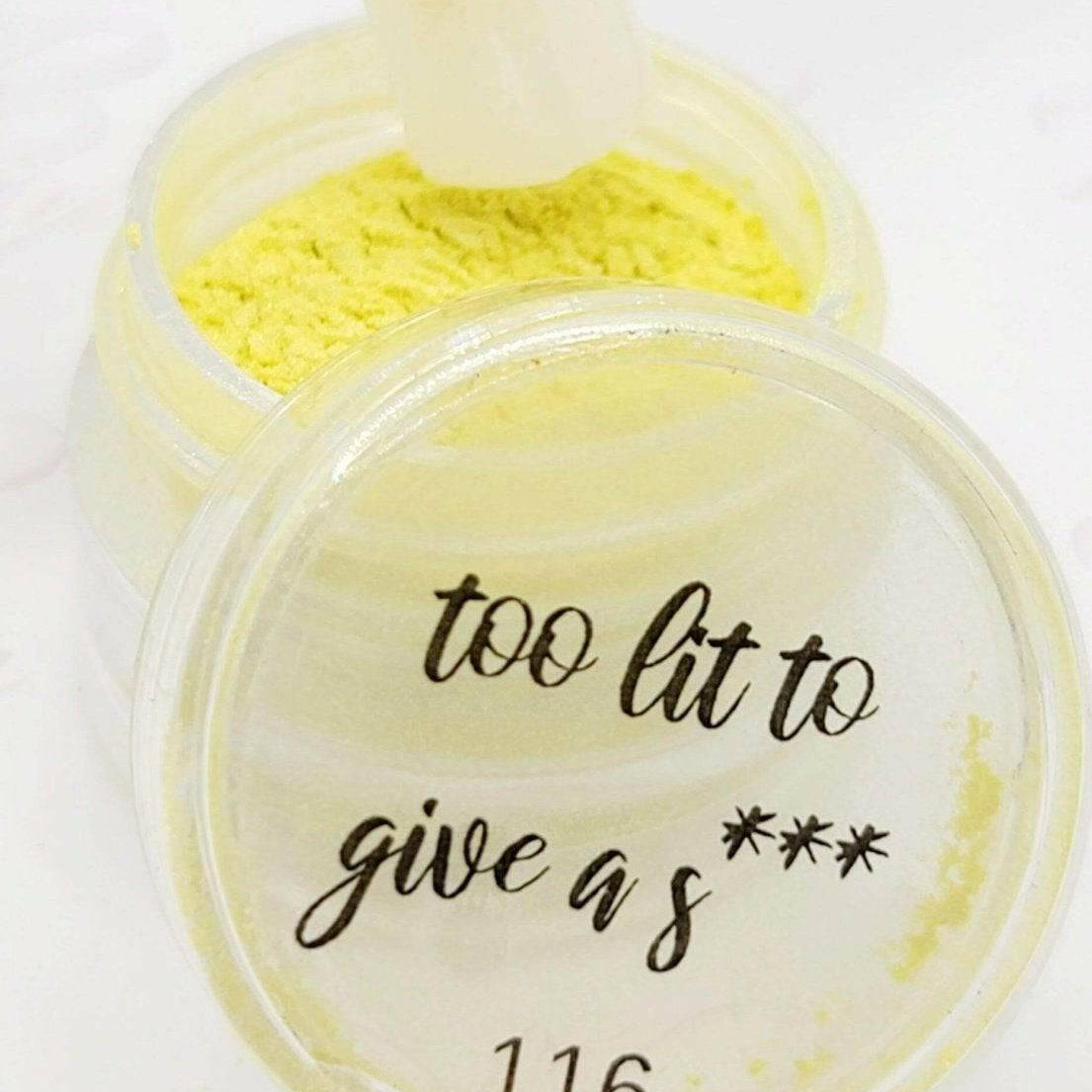 Too Lit to Give a S***, Pigment by thePINKchair - thePINKchair.ca - Nail Art - thePINKchair nail studio