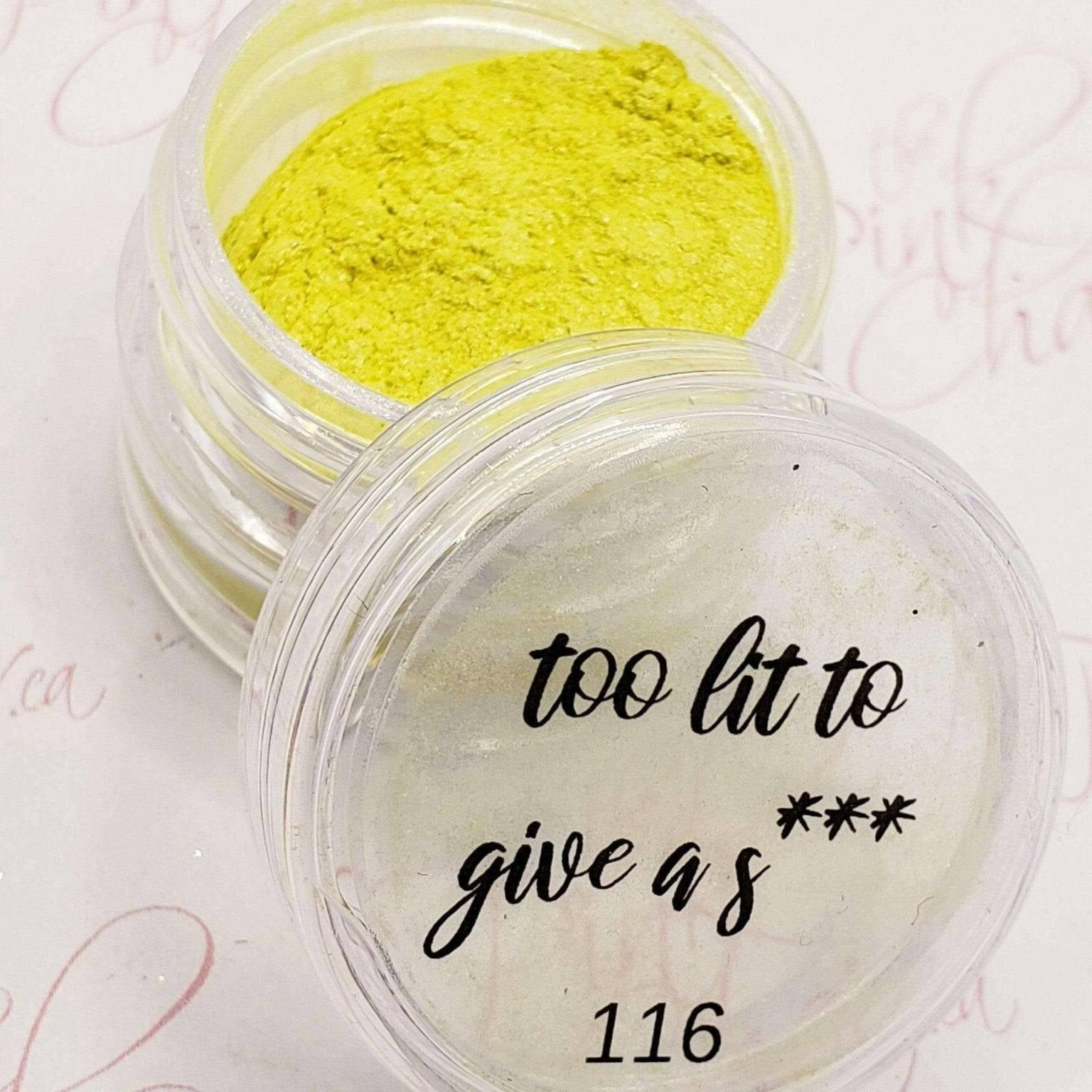 Too Lit to Give a S***, Pigment by thePINKchair - thePINKchair.ca - Nail Art - thePINKchair nail studio