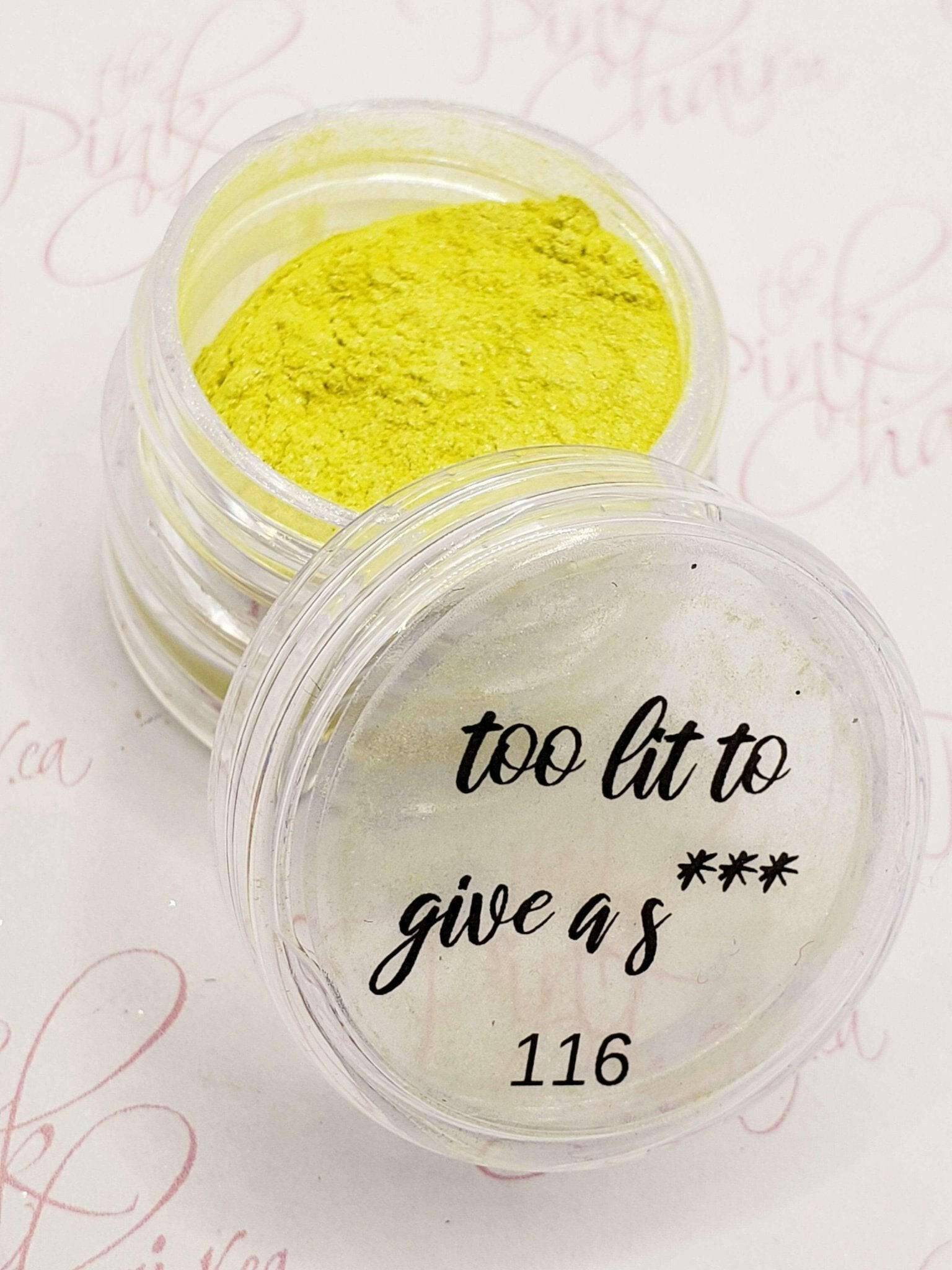 Too Lit to Give a S***, Pigment by thePINKchair - thePINKchair.ca - Nail Art - thePINKchair nail studio