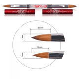 Twin Acrylic Brush (Red) by 2MBEAUTY - thePINKchair.ca - Brushes - 2Mbeauty