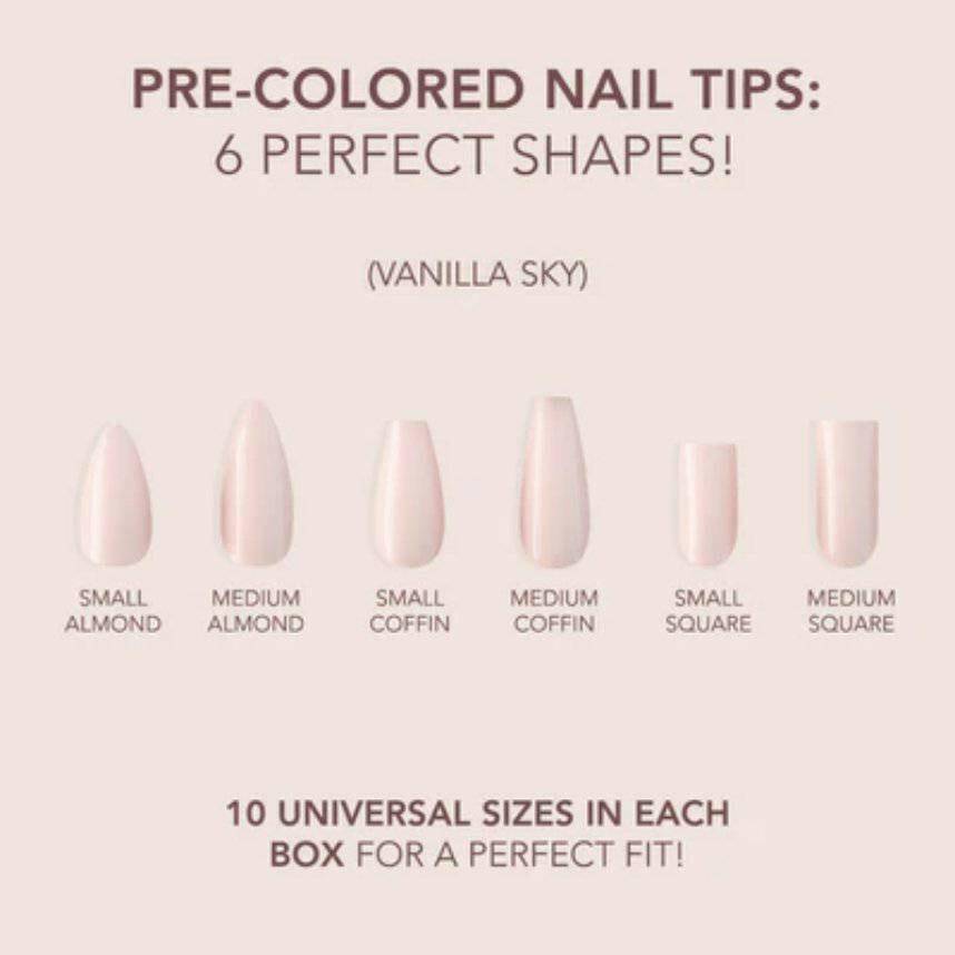 Vanilla Sky Cover Gelly Tips by Kiara Sky - thePINKchair.ca - Tips - Kiara Sky