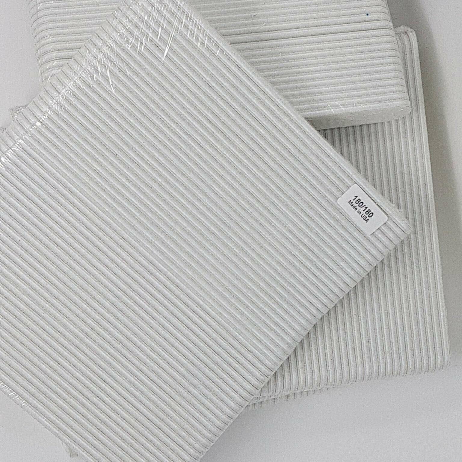 White 7in Straight Files (50pk) - thePINKchair.ca - File - thePINKchair nail studio