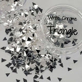 White Chrome Triangle, Glitter (131)