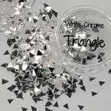White Chrome Triangle, Glitter (131) - thePINKchair.ca - Glitter - thePINKchair nail studio