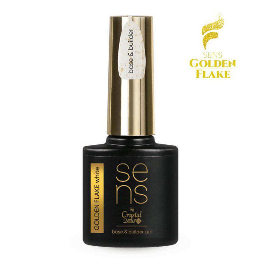 White Golden Flake SENS Base + Builder Gel - thePINKchair.ca - Gel Polish - Crystal Nails/Elite Cosmetix USA
