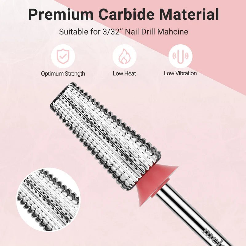 X Fine - Tungsten Carbide 5in1 - thePINKchair.ca - efile Bit - Melody Susie