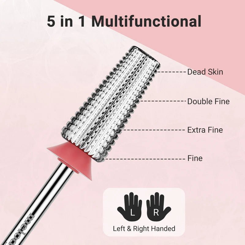 X Fine - Tungsten Carbide 5in1 - thePINKchair.ca - efile Bit - Melody Susie