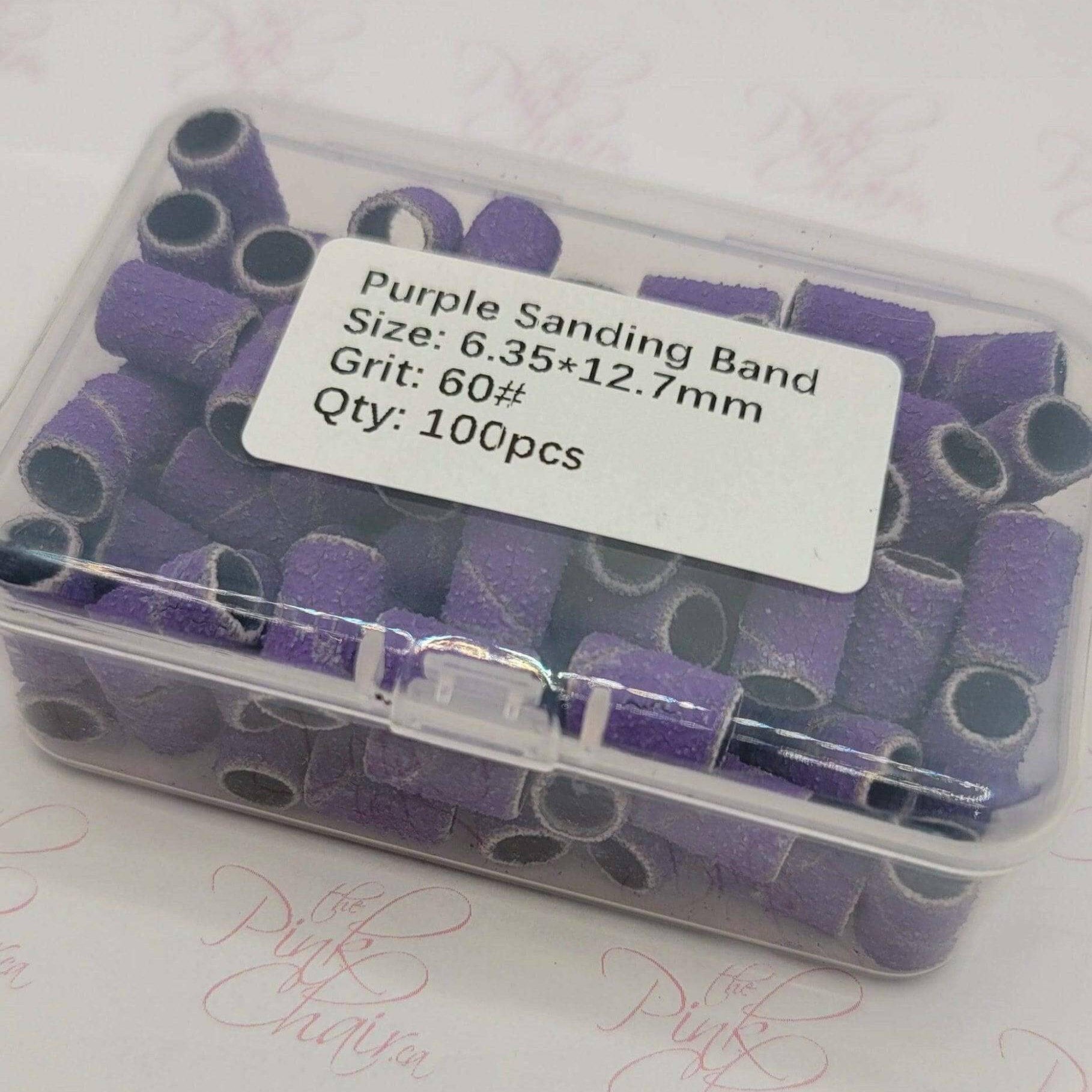 XCoarse Purple Sanding Band - 60grit - thePINKchair.ca - efile bit - thePINKchair nail studio