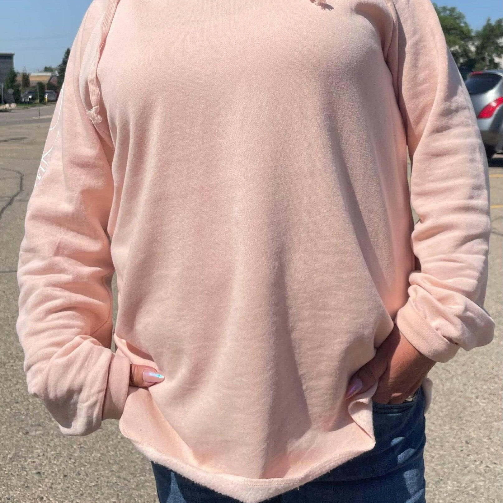 XLARGE Pink Tunic Style Hoodie - thePINKchair.ca - swag - thePINKchair nail studio