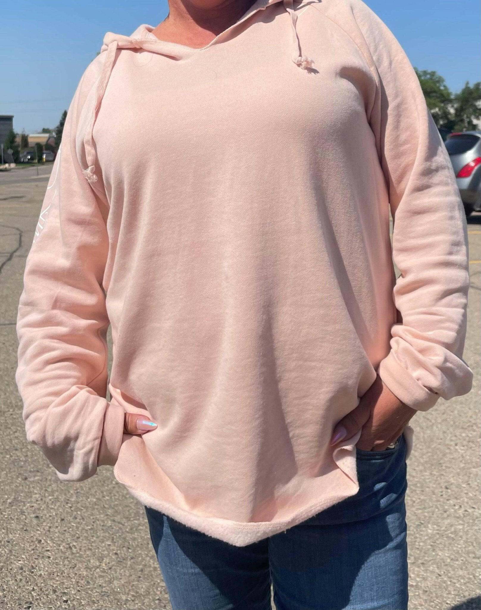 XLARGE Pink Tunic Style Hoodie - thePINKchair.ca - swag - thePINKchair nail studio