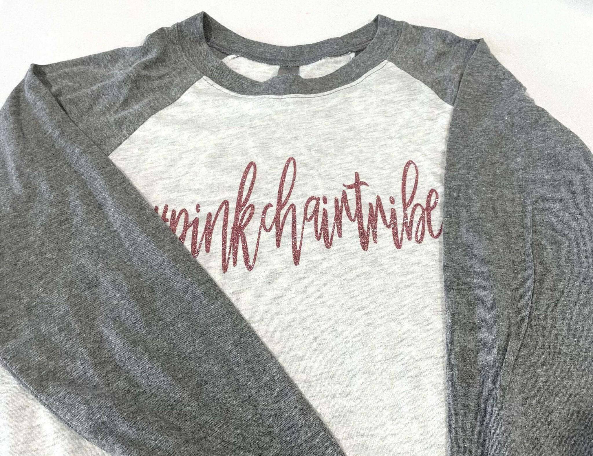 XS pinkchairtribe, Raglan Baseball Tee - thePINKchair.ca - swag - thePINKchair nail studio
