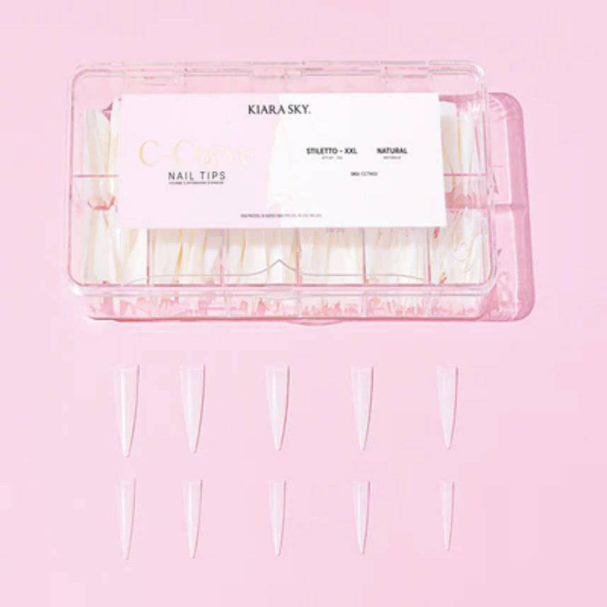 XXL C - Curve Tips (NATURAL) by Kiara Sky - thePINKchair.ca - False Nails - Kiara Sky