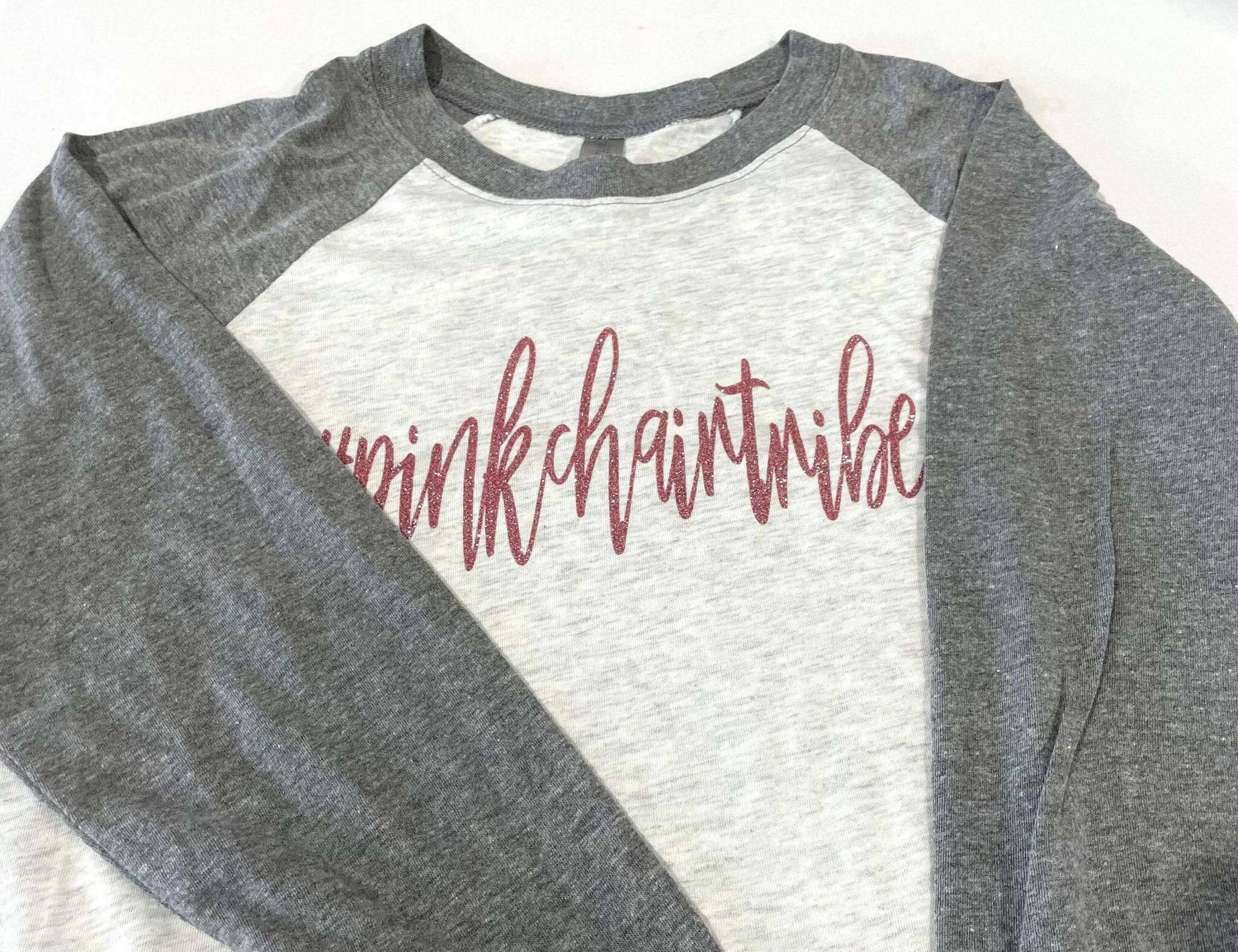 XXL pinkchairtribe, Raglan Baseball Tee - thePINKchair.ca - swag - thePINKchair nail studio