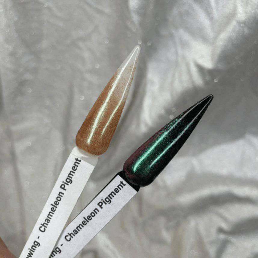 Your Crazy is Showing, Chameleon Pigment by thePINKchair - thePINKchair.ca - Nail Art - thePINKchair nail studio