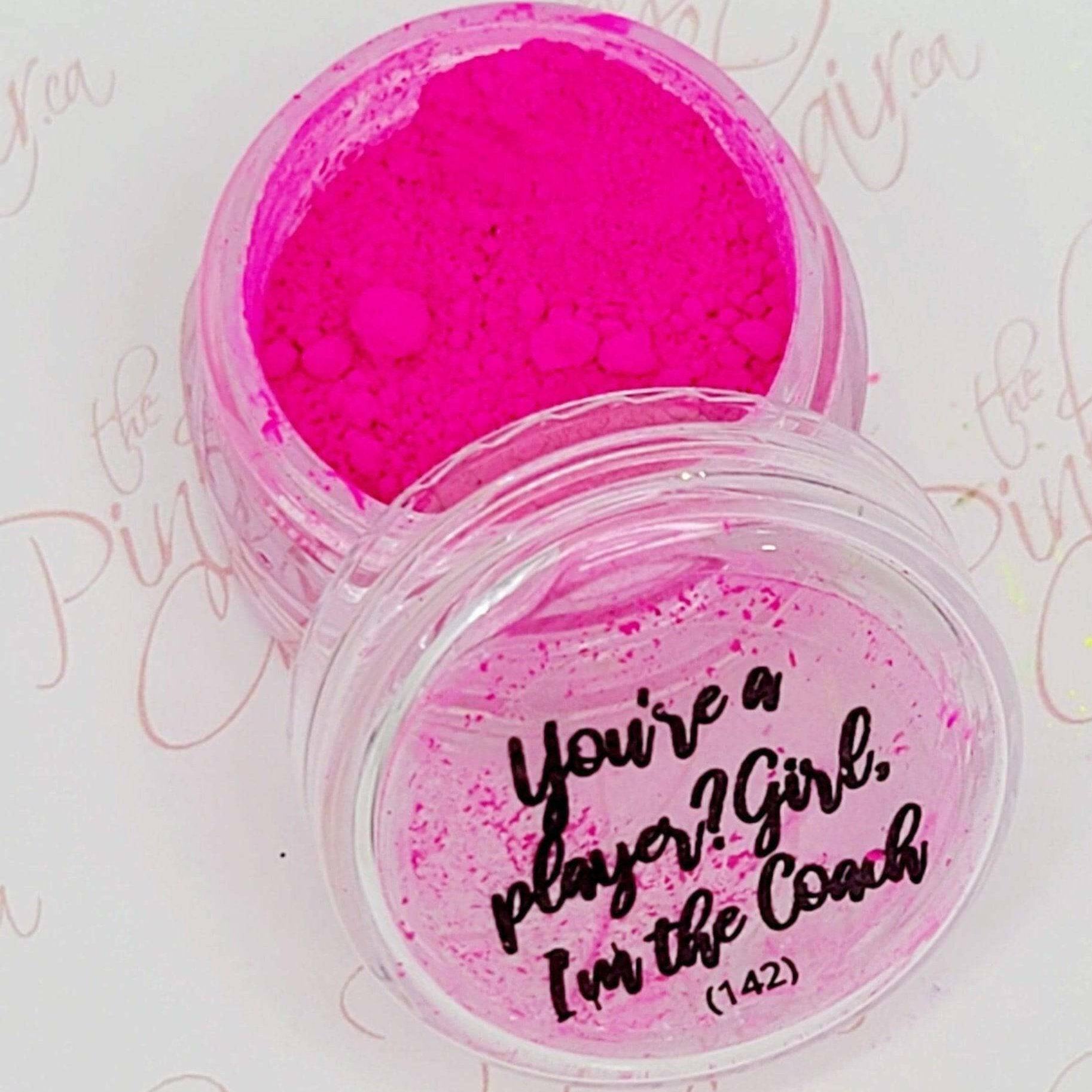 You're a Player? Girl, I'm the Coach, Pigment by thePINKchair - thePINKchair.ca - Nail Art - thePINKchair nail studio