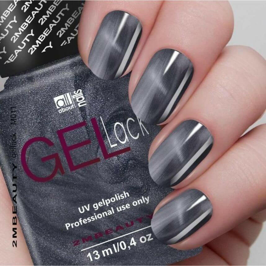 011 Silky Grey Magnetic Gel Polish by 2MBEAUTY - thePINKchair.ca - Gel Polish - 2Mbeauty