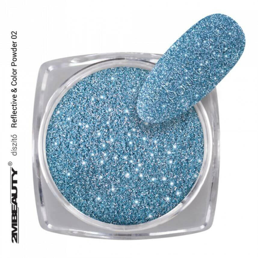 02 Coloured Reflective Glitter by 2MBEAUTY - thePINKchair.ca - Nail Art - 2Mbeauty