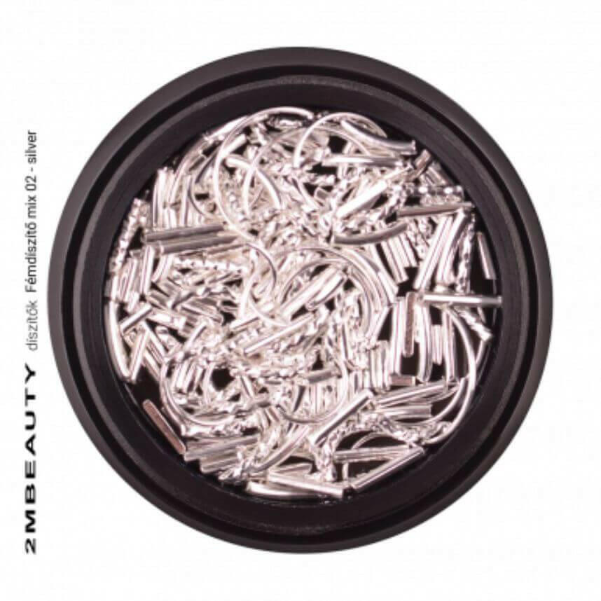 02 Silver Metal Nail Art Mix by 2MBEAUTY - thePINKchair.ca - Nail Art - 2Mbeauty