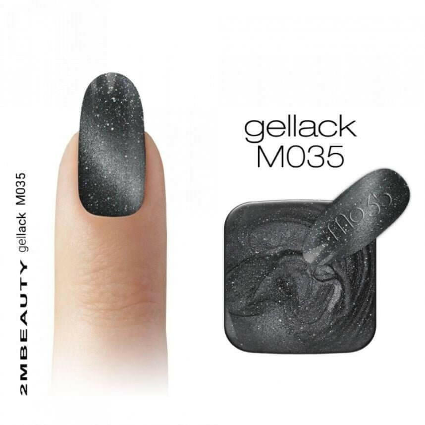 035 Glossy Grey Magnetic Gel Polish by 2MBEAUTY - thePINKchair.ca - Gel Polish - 2Mbeauty