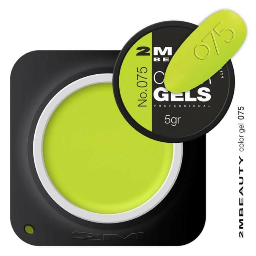 075 Neon Yellow Coloured Gel by 2MBEAUTY - thePINKchair.ca - Coloured Gel - 2Mbeauty