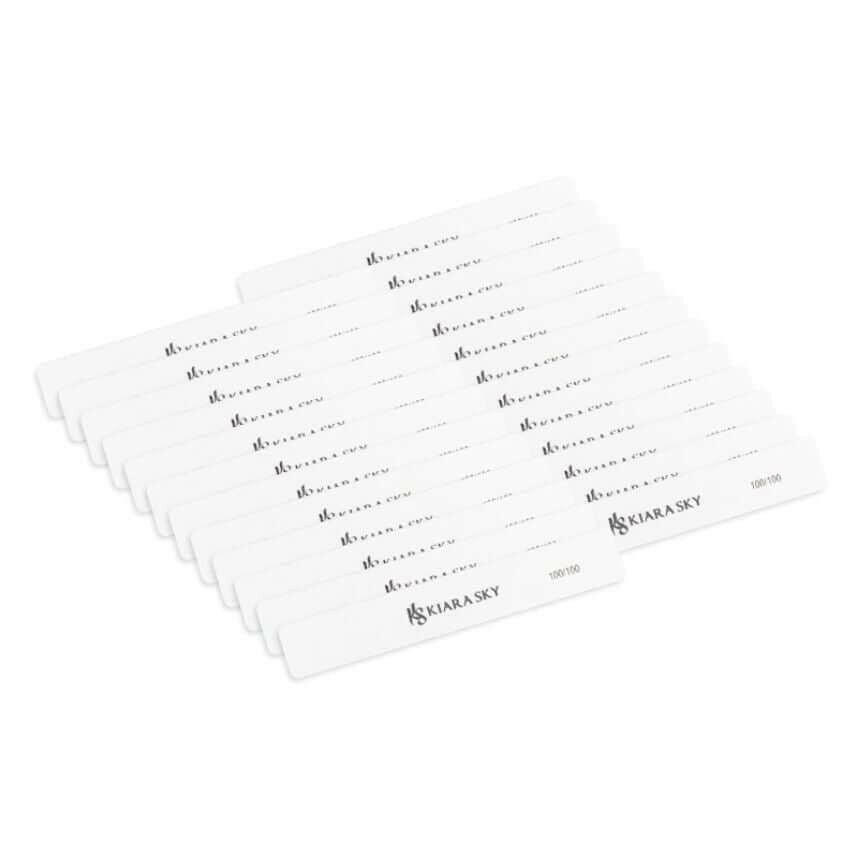 100/100 White Rectangle Files (25PCS) by Kiara Sky - thePINKchair.ca - File - Kiara Sky