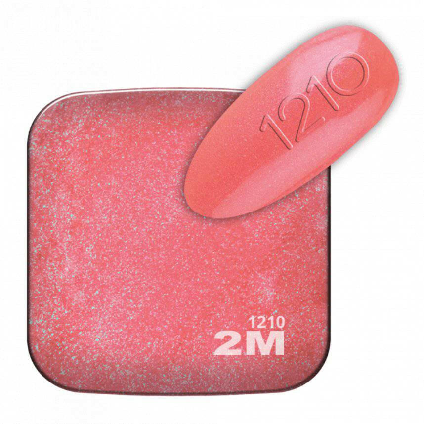 1210 Vibrating Coral Shimmer Gel Polish by 2MBEAUTY - thePINKchair.ca - Gel Polish - 2Mbeauty