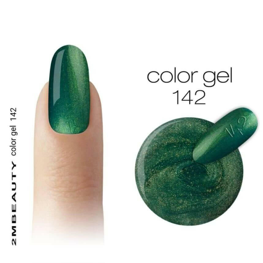 142 Deep Green Silk Coloured Gel by 2MBEAUTY - thePINKchair.ca - Coloured Gel - 2Mbeauty
