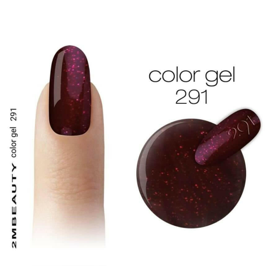 291 Dark Cherry Glitter Gel by 2MBEAUTY - thePINKchair.ca - Nail Care - 2Mbeauty