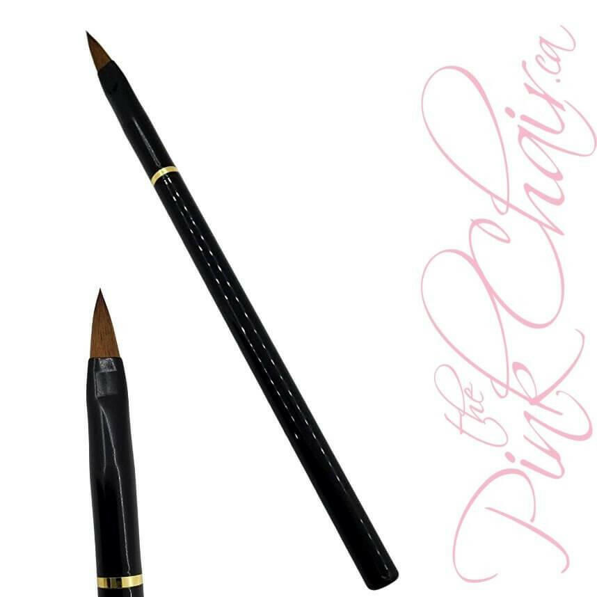 #3 Acrylic Brush (Black &amp; Gold) by thePINKchair - thePINKchair.ca - Brushes - thePINKchair nail studio