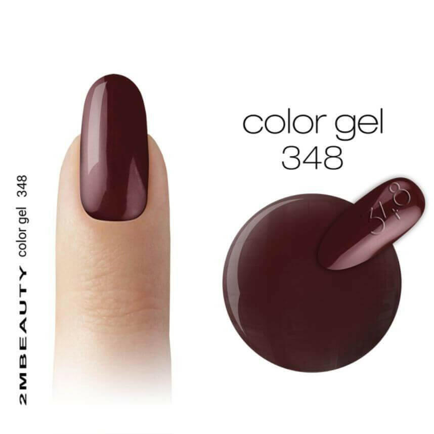 348 Burgundy Coloured Gel by 2MBEAUTY - thePINKchair.ca - Coloured Gel - 2Mbeauty