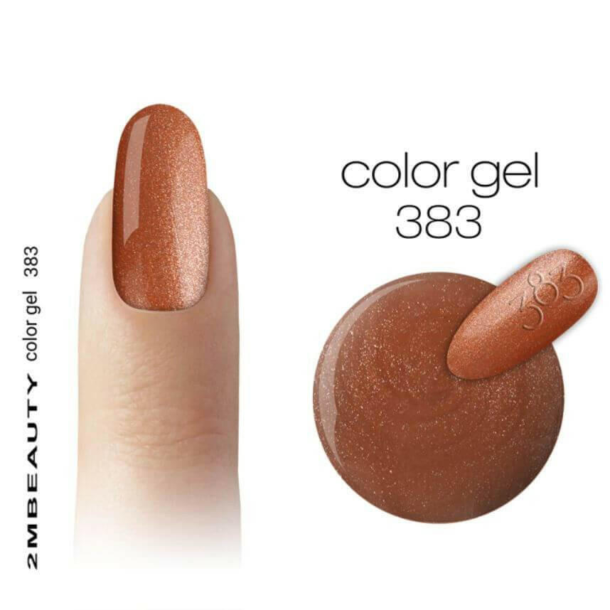 383 Glittering Sienna Coloured Gel by 2MBEAUTY - thePINKchair.ca - Coloured Gel - 2Mbeauty