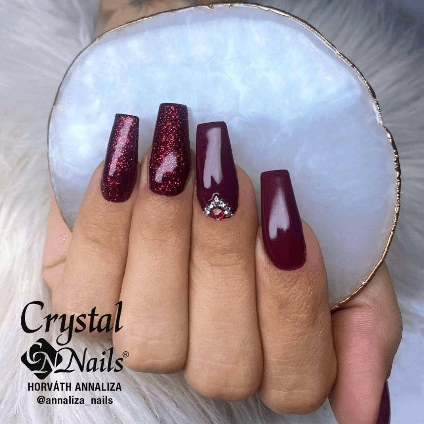 3s184 Sparkling Burgundy Crystalac Gel Polish by Crystal Nails - thePINKchair.ca - Gel Polish - Crystal Nails/Elite Cosmetix USA