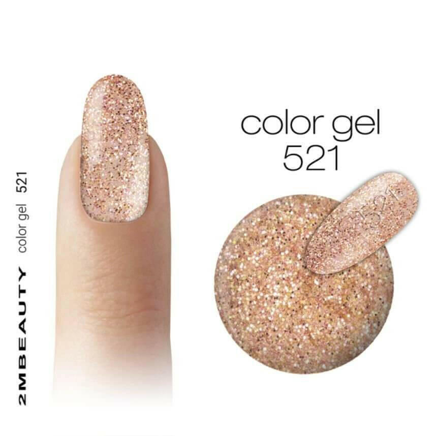 521 Light Copper Glitter Gel by 2MBEAUTY - thePINKchair.ca - Nail Care - 2Mbeauty