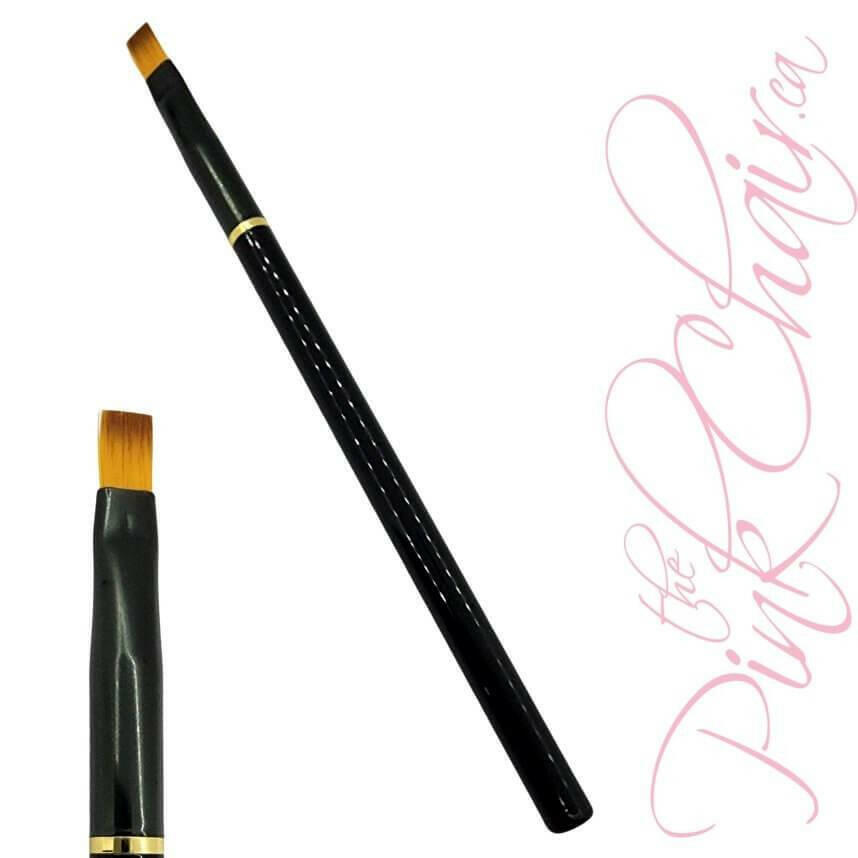 6 Square Brush (Black &amp; Gold) by thePINKchair - thePINKchair.ca - Brushes - thePINKchair nail studio