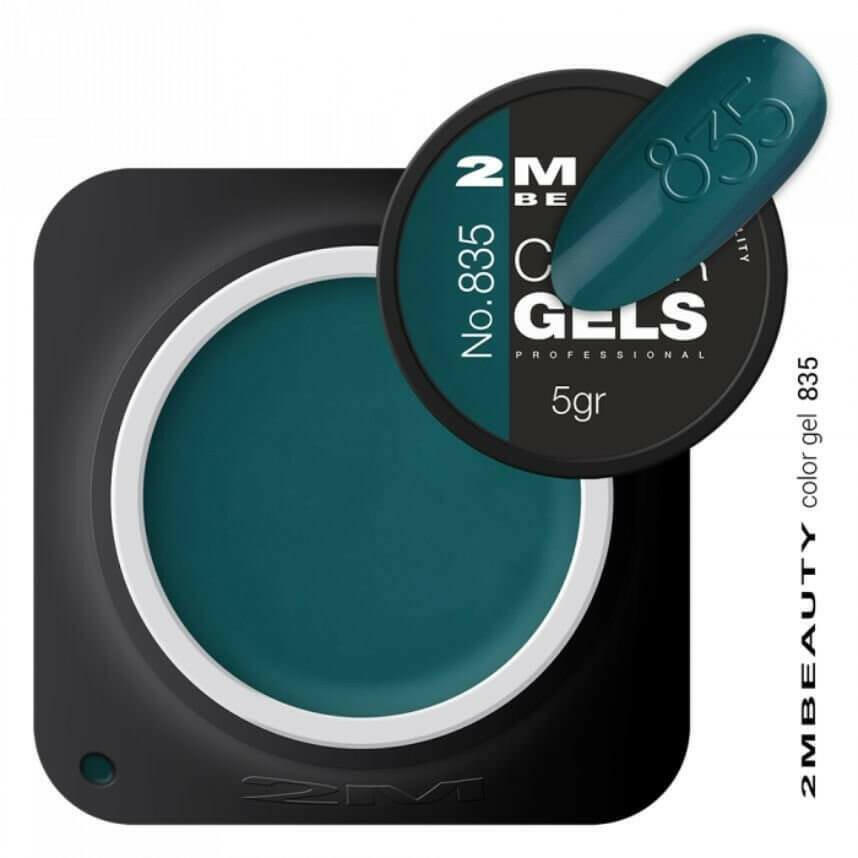 835 Dark Turquoise Coloured Gel by 2MBEAUTY - thePINKchair.ca - Coloured Gel - 2Mbeauty
