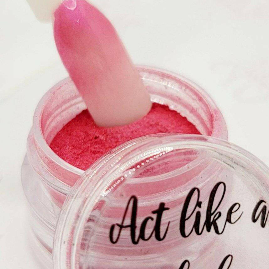 Act Like a Lady, Pigment by thePINKchair - thePINKchair.ca - Nail Art - thePINKchair nail studio