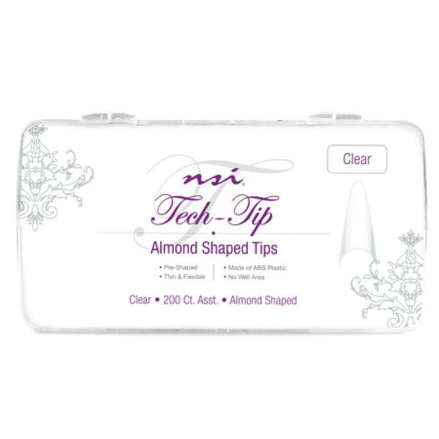 Almond Precision Tips (CLEAR/200pcs) by NSI - thePINKchair.ca - Tips - NSI