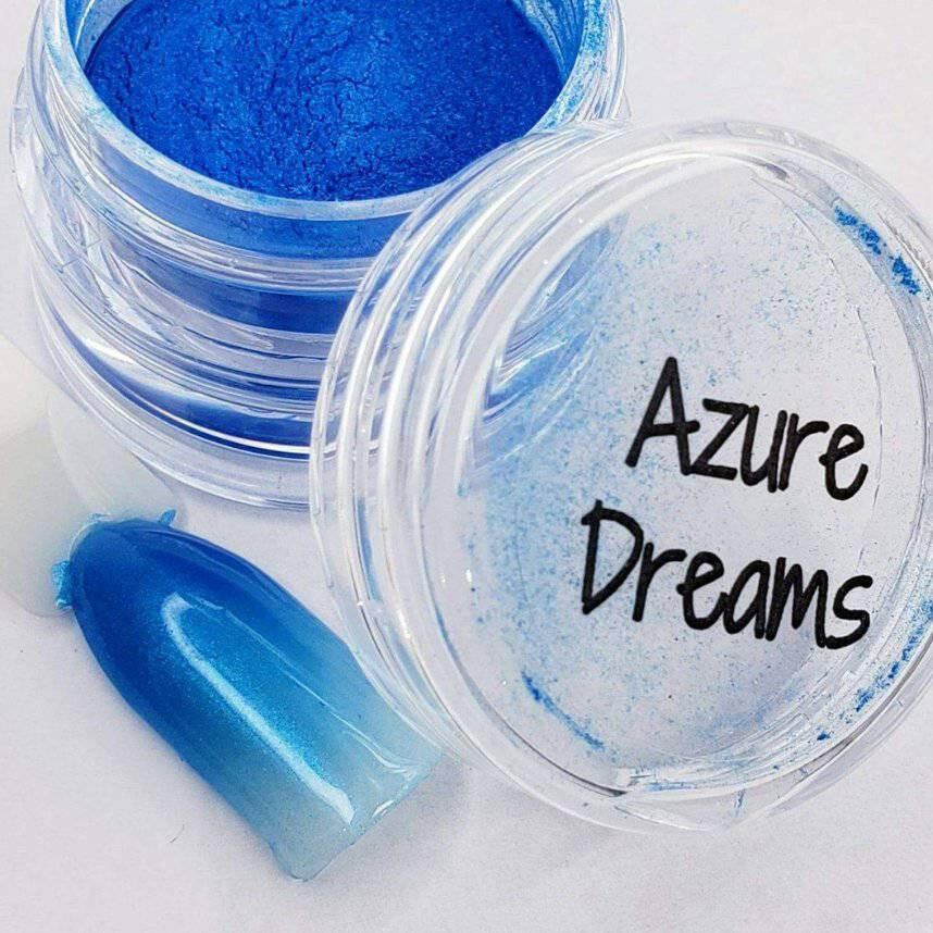 Azure Dreams, Pigment by thePINKchair - thePINKchair.ca - Nail Art - thePINKchair nail studio