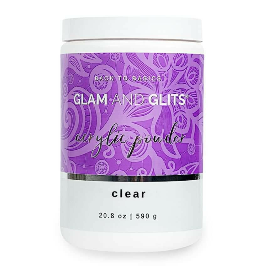 Back to Basics Clear (20.8OZ) by Glam &amp; Glits - thePINKchair.ca - Acrylic Powder - Glam &amp; Glits