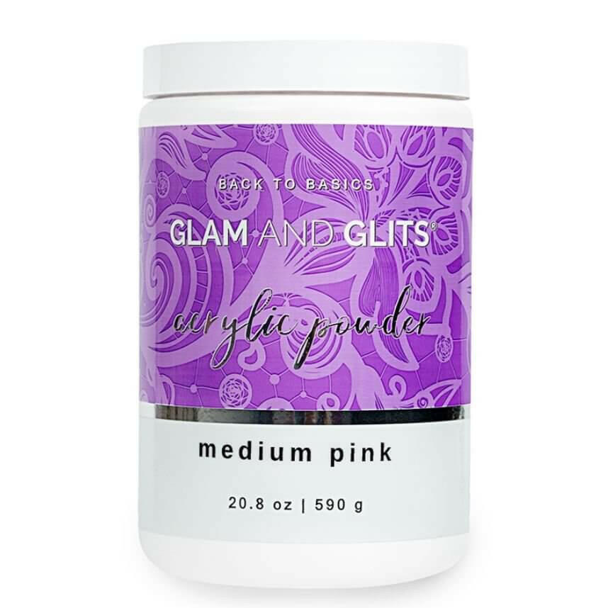 Back to Basics Medium Pink (20.8OZ) by Glam & Glits - thePINKchair.ca - Acrylic Powder - Glam & Glits