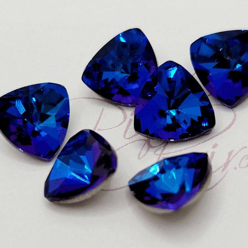 Bermuda Blue, Trilliant (10mm/6pcs) by thePINKchair - thePINKchair.ca - Rhinestone - thePINKchair nail studio