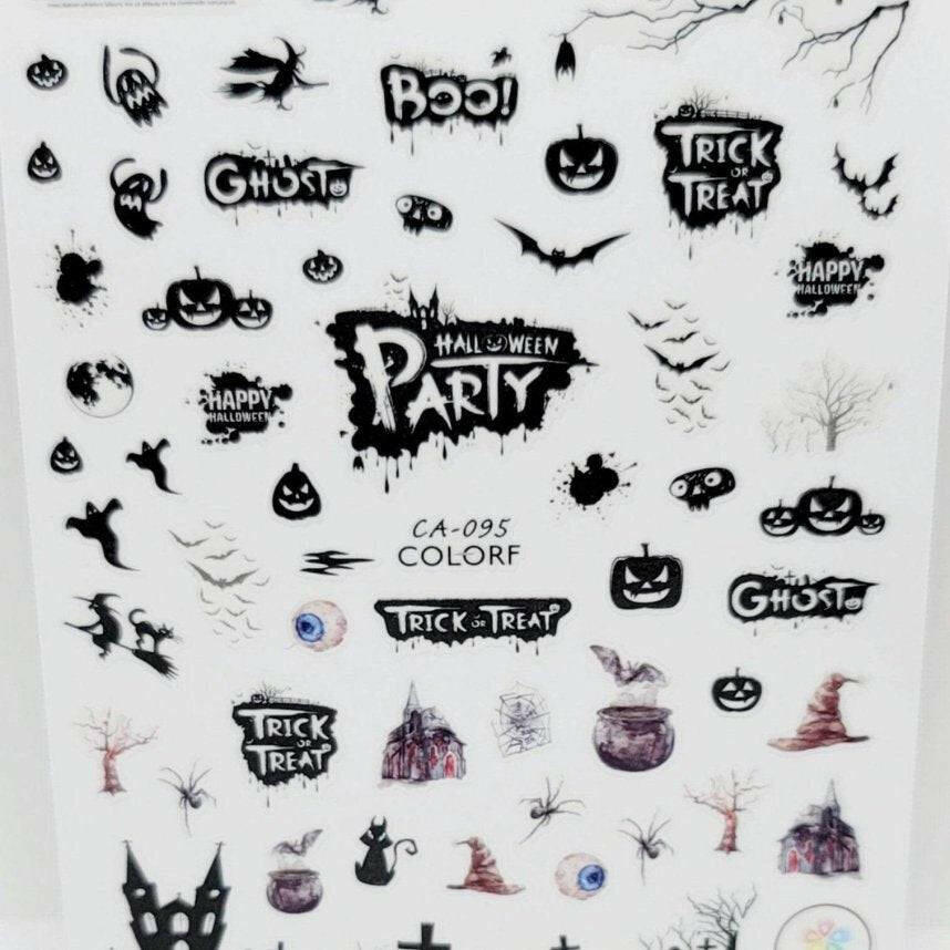 CA095, Halloween Decal/Sticker by thePINKchair - thePINKchair.ca - Nail Art - thePINKchair nail studio