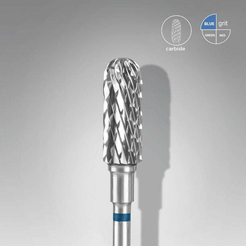 Carbide Nail Drill Bit, Rounded Safe “Cylinder”(blue + 5mm head/working part 13mm) - thePINKchair.ca - efile bit - Staleks