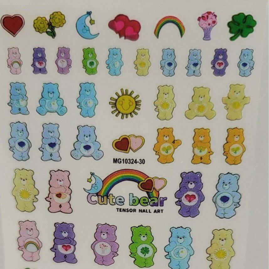 Care Bear Decal/Sticker #1 by thePINKchair - thePINKchair.ca - Nail Art - thePINKchair nail studio