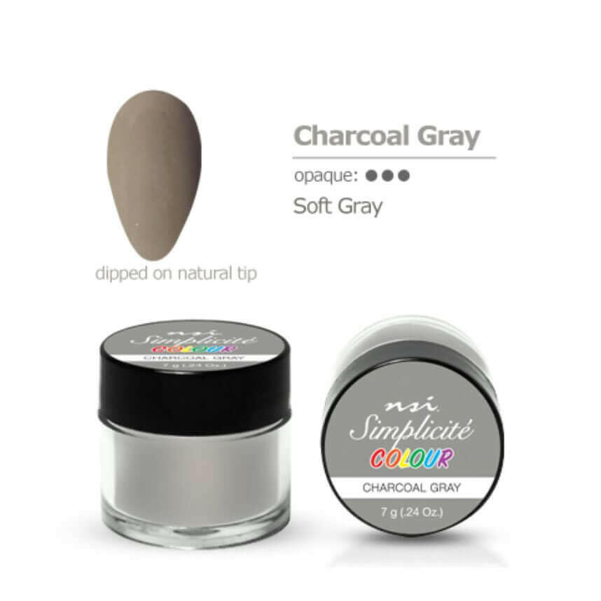 Charcoal Gray Simplicite PolyDip/Acrylic Colour Powder by NSI - thePINKchair.ca - Acrylic Powder - NSI