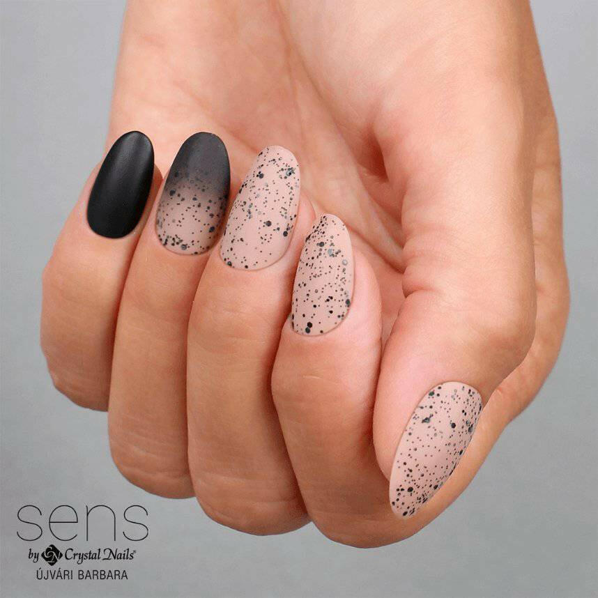 Confetti Top Gel (MATTE BLACK/4ml) by Crystal Nails - thePINKchair.ca - Top Gel - Crystal Nails/Elite Cosmetix USA
