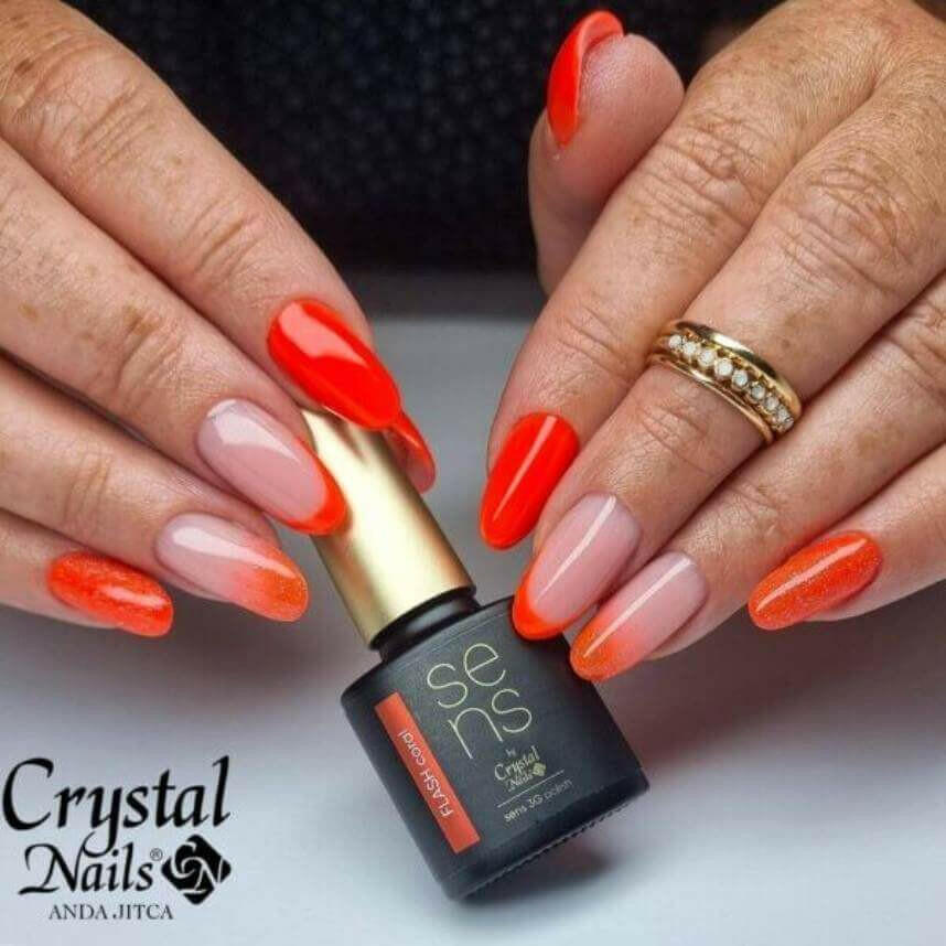 Coral Flash SENS Gel Polish (4ml) by Crystal Nails - thePINKchair.ca - Gel Polish - Crystal Nails/Elite Cosmetix USA